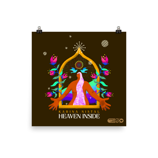 Heaven Inside Music Album Wall Art, For Hanging, Fan Decor , Modern Design, Minimalistic